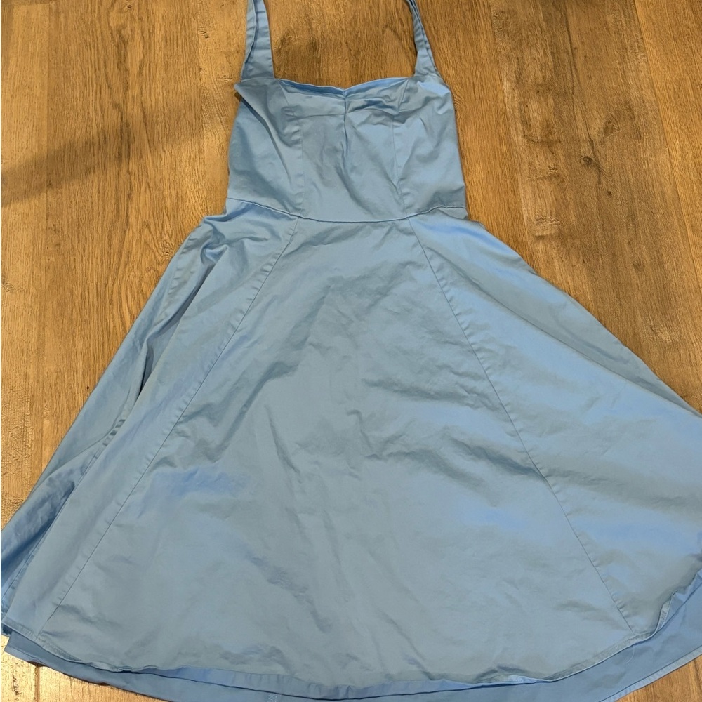 Elegant Blue Sleeveless Dress